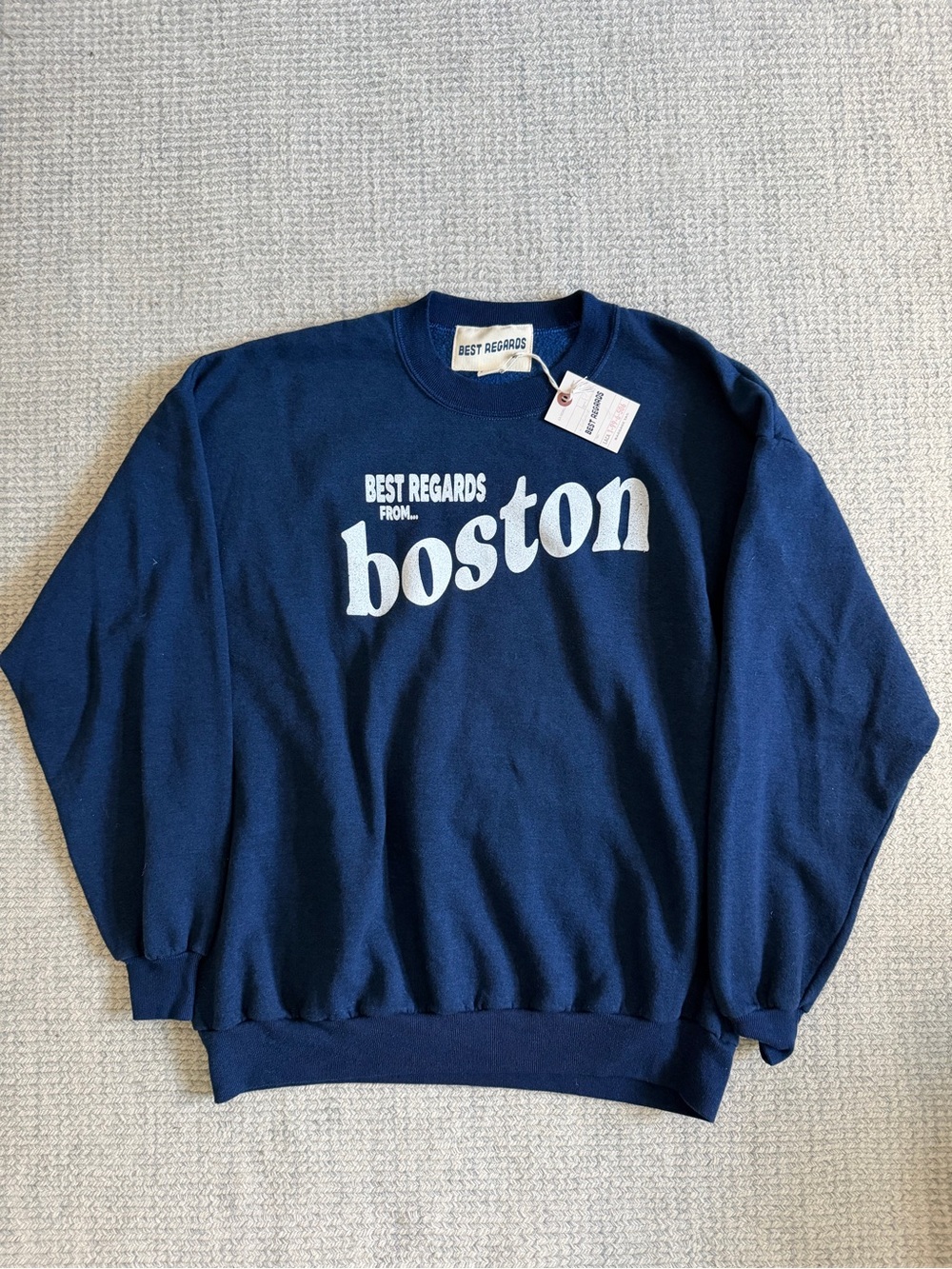 NWT - Boston Navy Crewneck Sweatshirt